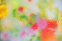 Spring Abstract Background With Water Drops