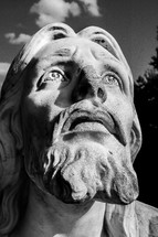 face of Jesus statue 