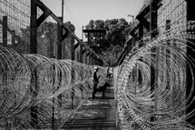 barbed wire prison 