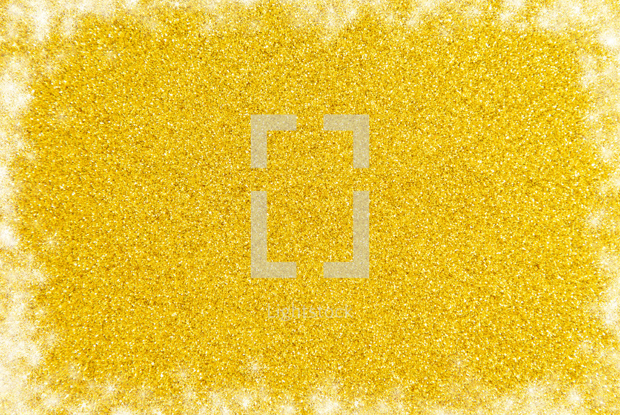 yellow Glitter Background with frost 