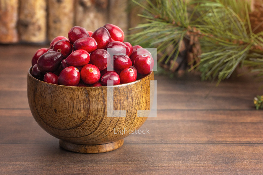bowl of cranberries 