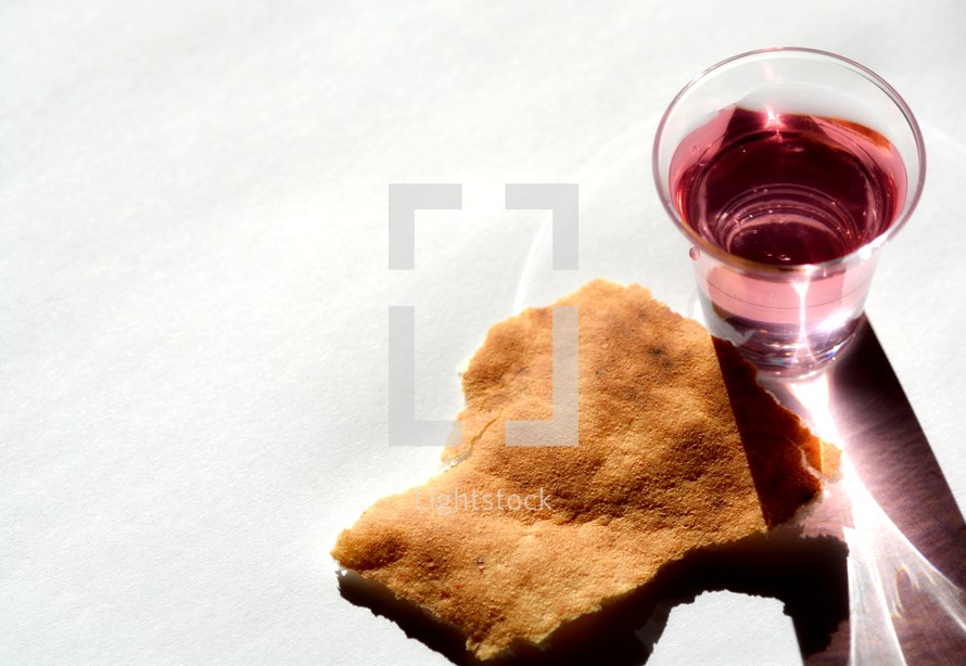communion cup and bread 