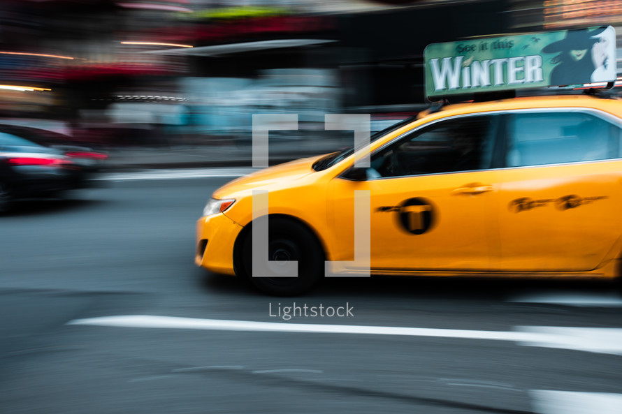 yellow taxi cab 