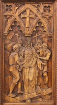 wooden carving - stations of the cross 10 