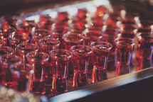 communion cups on a tray 