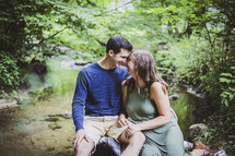 portrait of a couple in a forest 