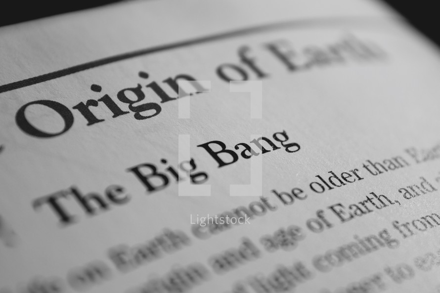 Origin of Earth Big Bang 