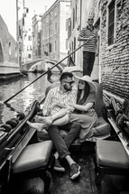 a couple on a gondola  