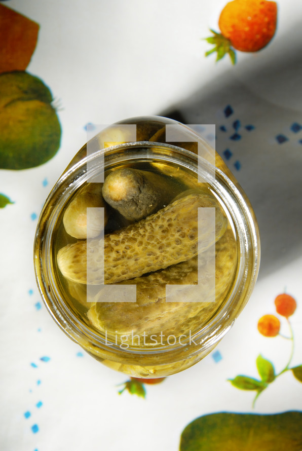 pickles in a jar 