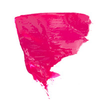 Pink Paint Swatch Isolated on a White Background