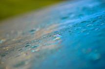 water droplets on concrete 