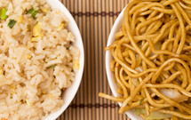Chow Mein Noodles and rice 
