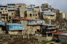 houses built into a mountainside. Old native culture. Unreached people groups