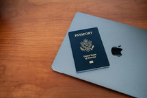 passport on a computer 