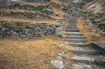 stone steps up a mountainside 
