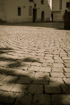 An old paved courtyard.