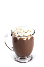 Mug of Hot Chocolate Isolated on a White Background