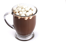 Mug of Hot Chocolate Isolated on a White Background