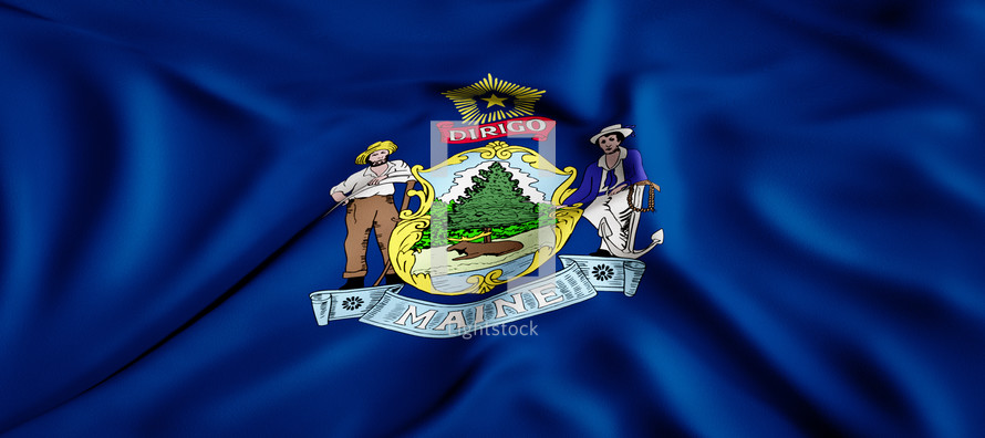 state flag of Maine 
