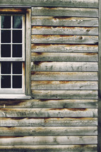 window on an old mill house 