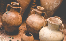 ancient clay pots