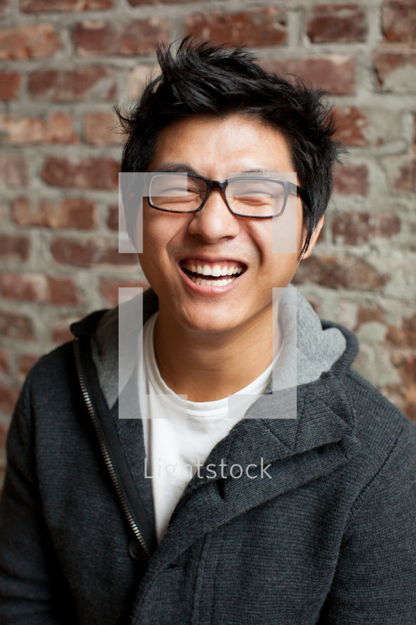 smiling Asian man 