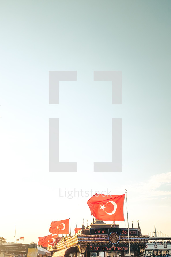 Turkish flags 