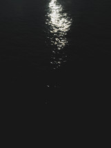 moon light on ocean water 