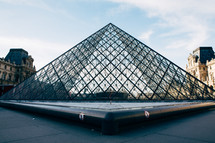 glass pyramid in Paris 