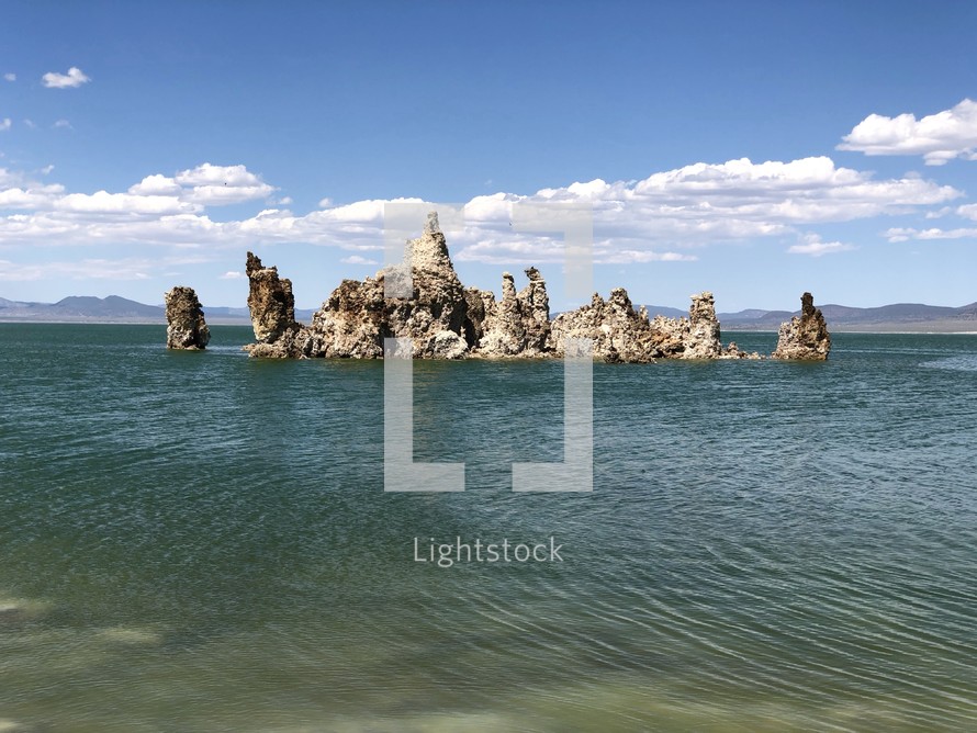 rock formations in water 