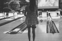 girl child bowling 