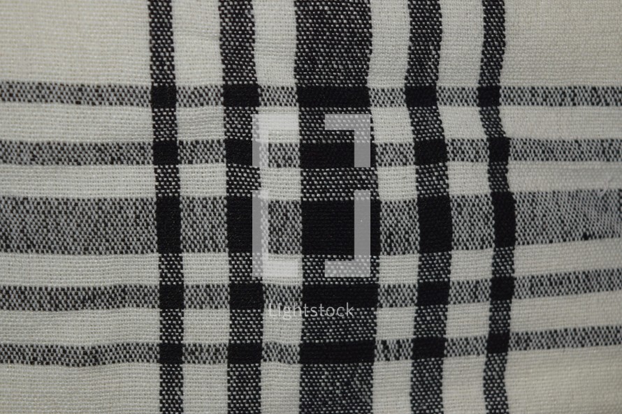 black and white plaid fabric 