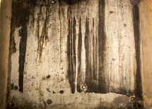 streaks on a concrete wall
