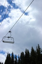ski lift in summer 
