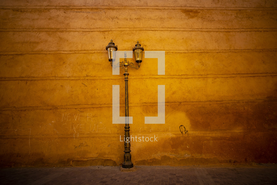 street lamp in Morocco 