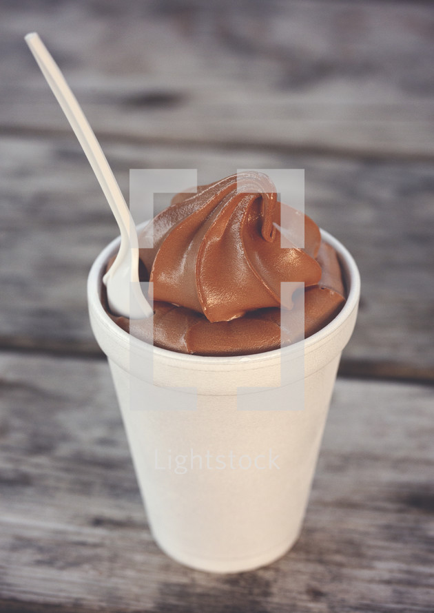 cup of chocolate ice cream 