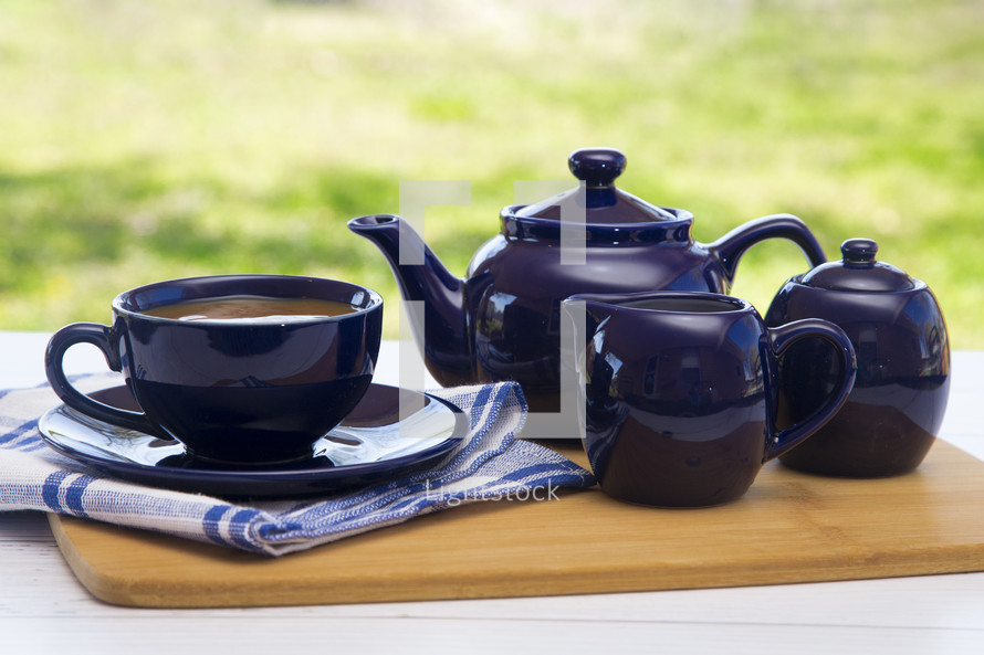 Tea Set with a Hot Drink