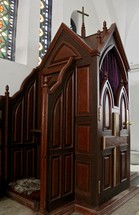 Catholic confessional booth 