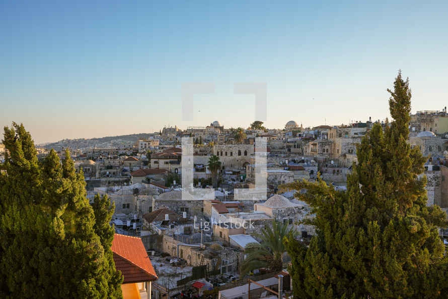 Old City Jerusalem at Sunset 