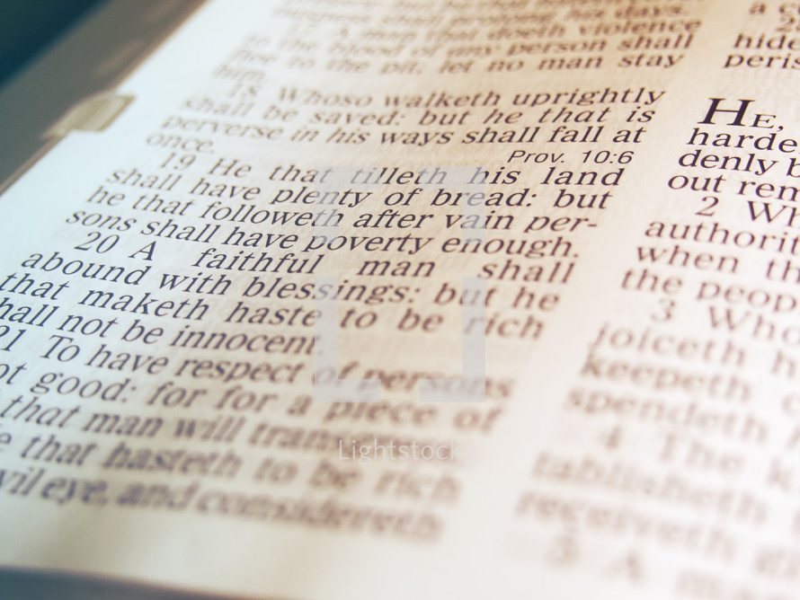 text in a Bible 