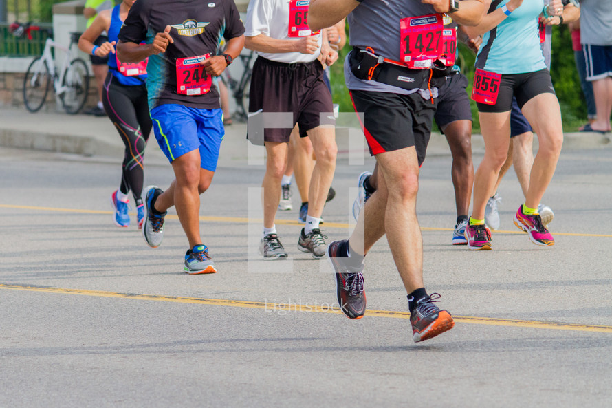 legs of runners in a race 