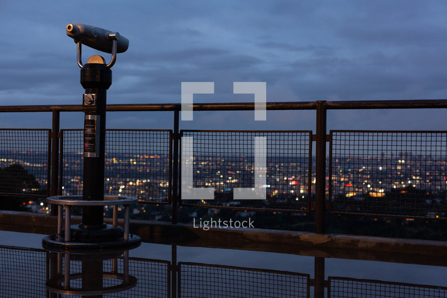 telescope on a rooftop 