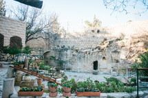 tomb and garden in the Holy Land 