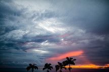 Keahou, Hawaii at Sunset,