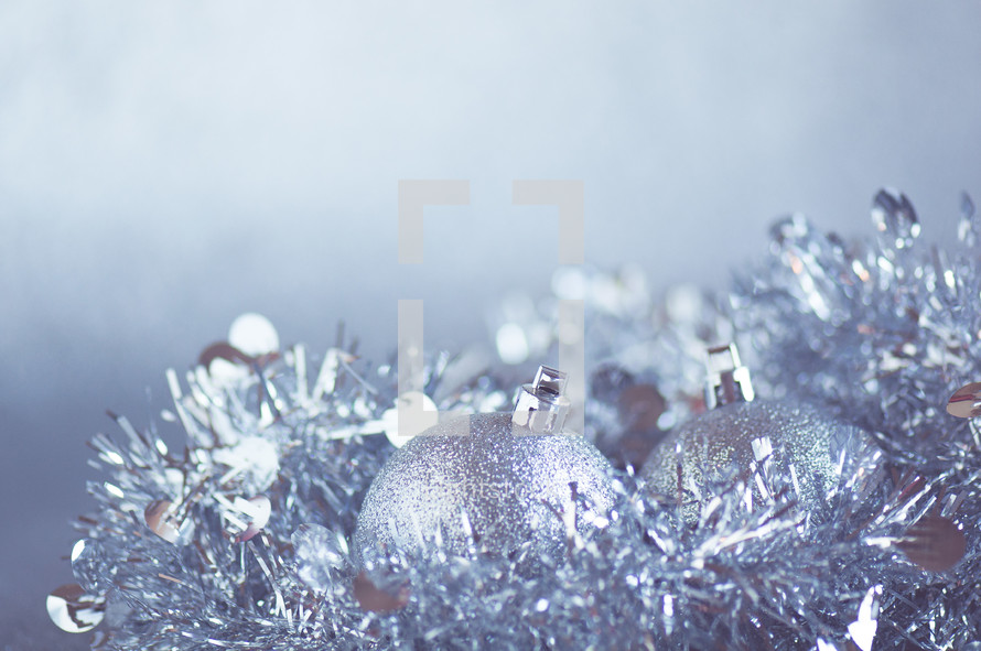 Christmas decorations - silver