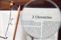 magnifying glass over 2 Chronicles 