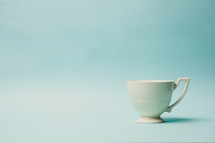 single white tea cup 