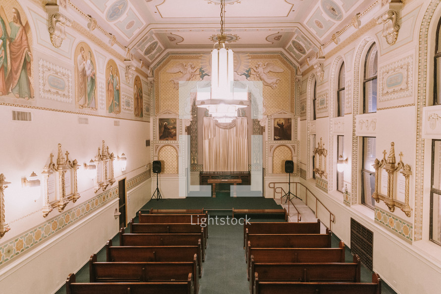 empty chapel interior 