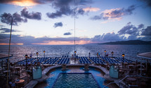 cruise ship deck with pool 