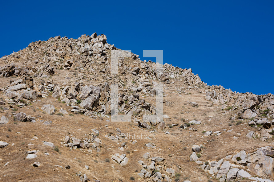 rocks on a mountainside 